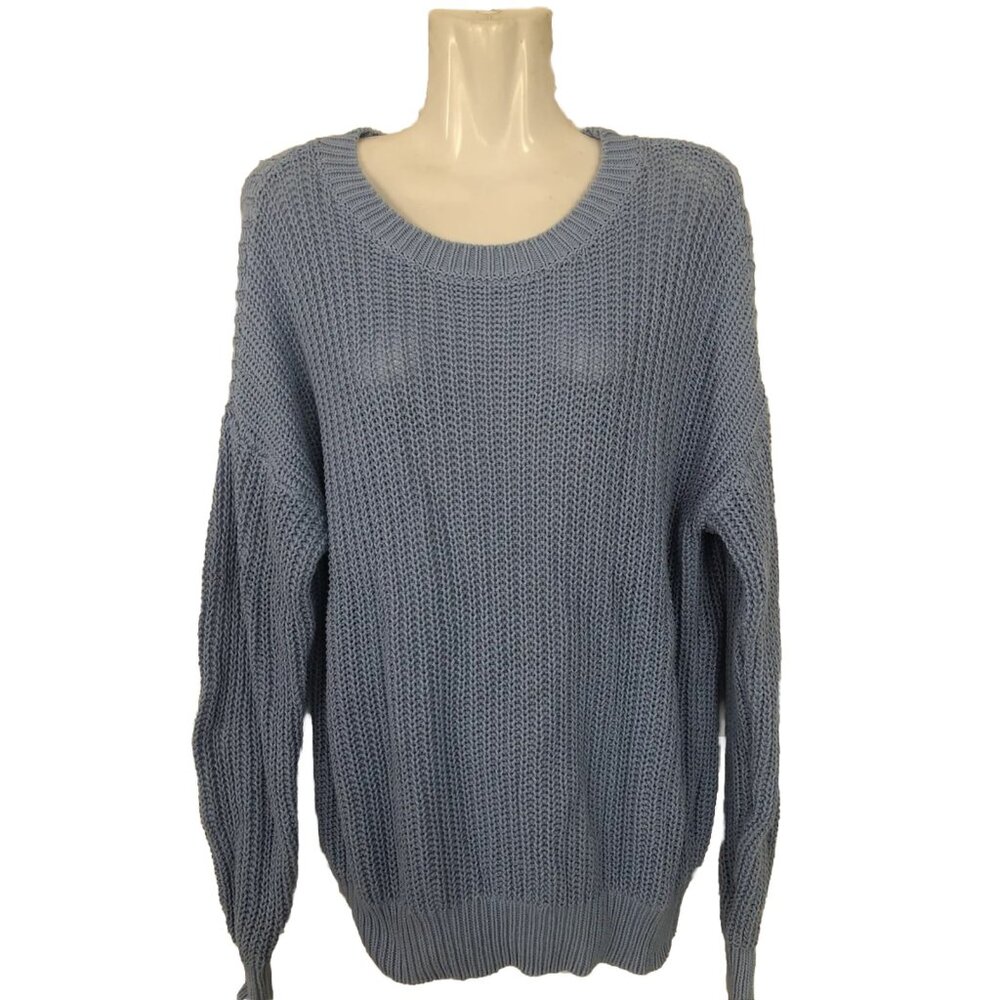 Victoria Secret Love PINK Forenza Pullover Sweater XS Blue Oversized